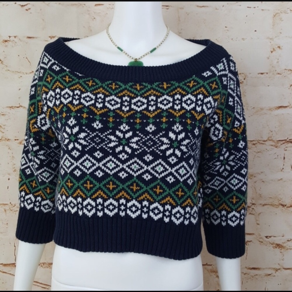 3/40$ BDG cropped fait isle sweater
